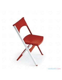 colore Blu set di 6 sedie pieghevoli PVC Galileo Casa 2403882 Color Chair 