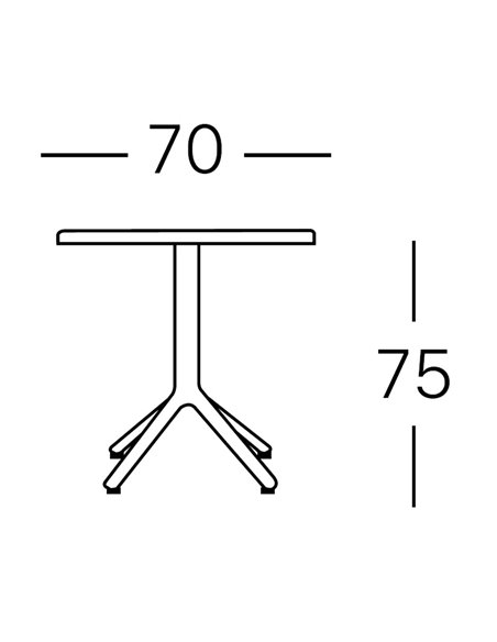 Tonco Fixed Table 70x70cm