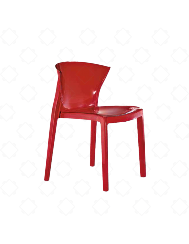 Poppi Chair in red stackable polycarbonate