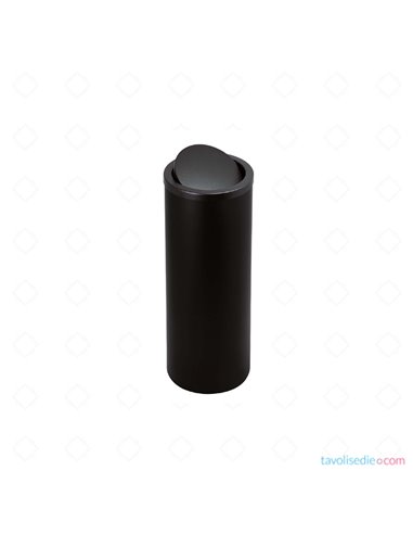 Litter Bin With Swivel Lid - Diam. 20 Cm. H 60 cm. - Black