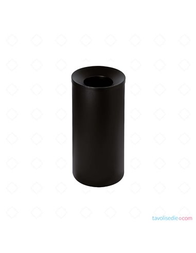 Paper Bin With Self-Extinguishing Lid - Diam. 30 Cm. H 70 cm. - Black