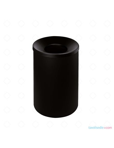 Bin With Self-Extinguishing Lid - Diam. 40 Cm. H 70 cm. - Black
