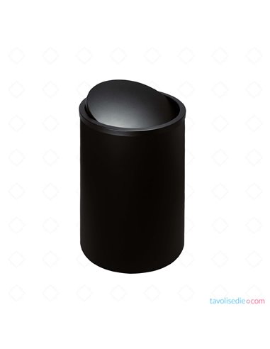 Litter Bin With Swivel Lid - Diam. 40 Cm. H 70 cm. - Black