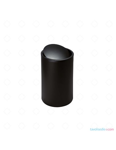 Litter Bin With Swivel Lid - Diam. 35 Cm. Height 62 cm. - Black
