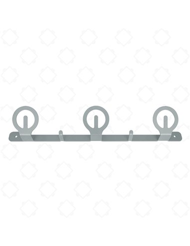3-seater wall-mounted lacquered metal coat rack