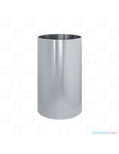 Stainless steel round waste paper bin, 30 x 55 h